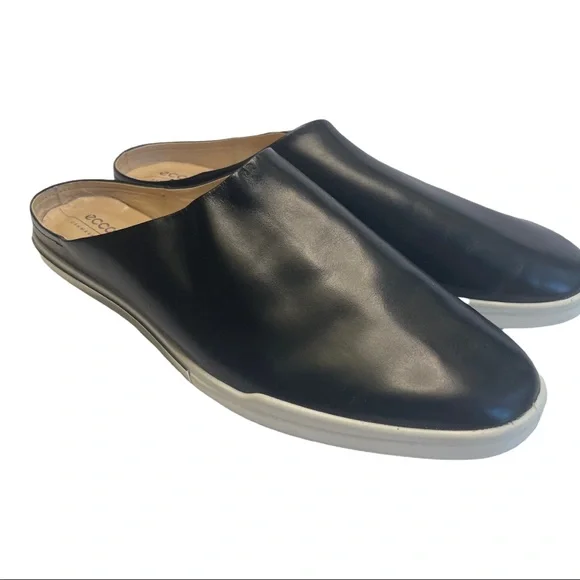 Sold on eBay ECCO Simpil Ballerina Black Leather Slip On Mules EU41 - Picture 5 of 11